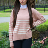 Peach Stripe Sweater