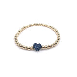 Blue Crystal Heart Bracelet