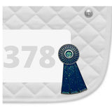 Blue Ribbon Number Pin